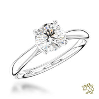 Open Tulip Solitaire 0.80ct G SI1 Diamond Platinum Ring