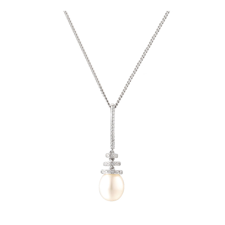 Amore Pure Freshwater Pearl Silver Necklace - Michael Jones Jeweller