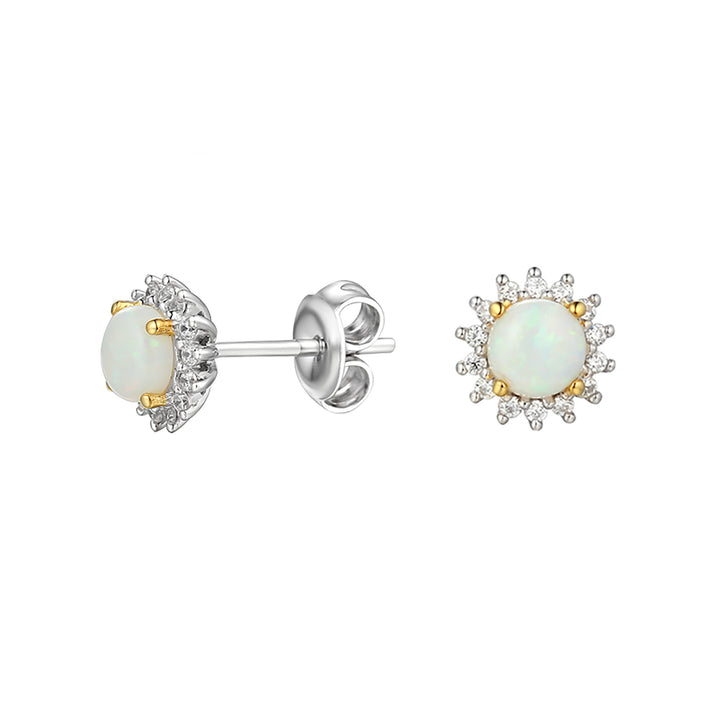 Amore Shimmer Opal Stud Earrings