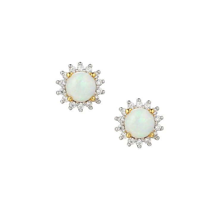 Amore Shimmer Opal Stud Earrings - Michael Jones Jeweller