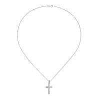 Amore Blessed Cross Cubic Zirconia Silver Necklace - Michael Jones Jeweller