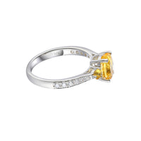 Amore Citrine Content Silver Ring