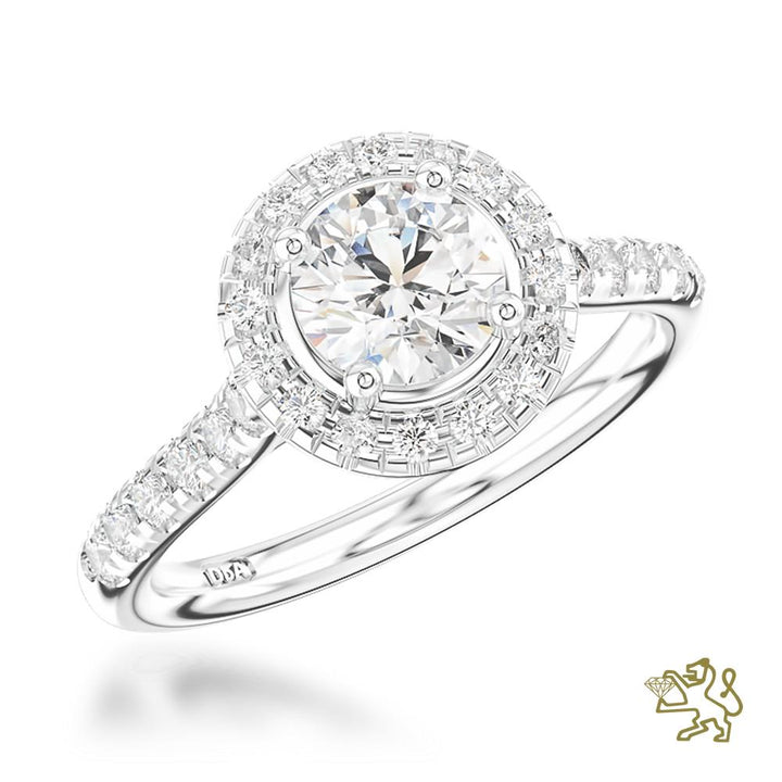 Skye Halo 0.70ct E VS2 Diamond Platinum Ring - Michael Jones Jeweller