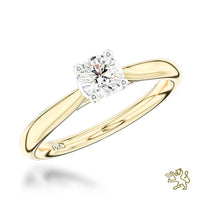 Open Tulip Solitaire 0.43ct D IF Diamond Yellow Gold/Platinum Ring