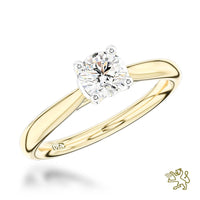 Open Tulip Solitaire 0.80ct G SI1 Diamond Yellow Gold/Platinum Ring