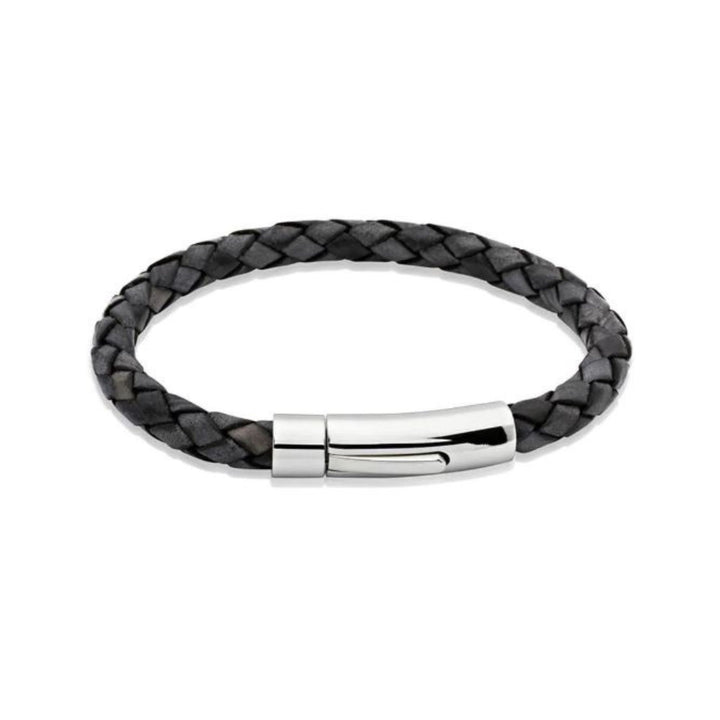 Unique & Co Antique Black Leather Bracelet