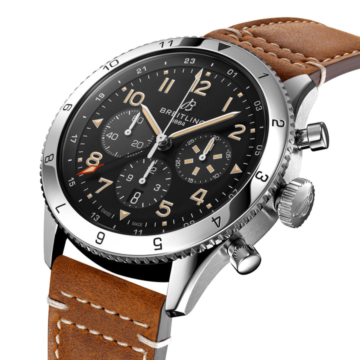 Breitling Super Avi B04 Chronograph GMT P-51 Mustang 46mm Automatic Watch AB04453A1B1X1 - Michael Jones Jeweller