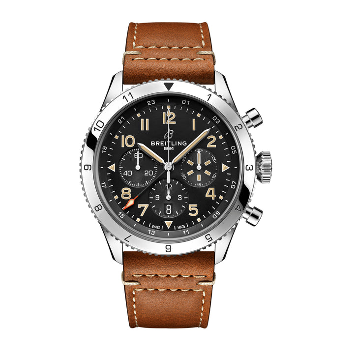 Breitling Super Avi B04 Chronograph GMT P-51 Mustang 46mm Automatic Watch AB04453A1B1X1 - Michael Jones Jeweller