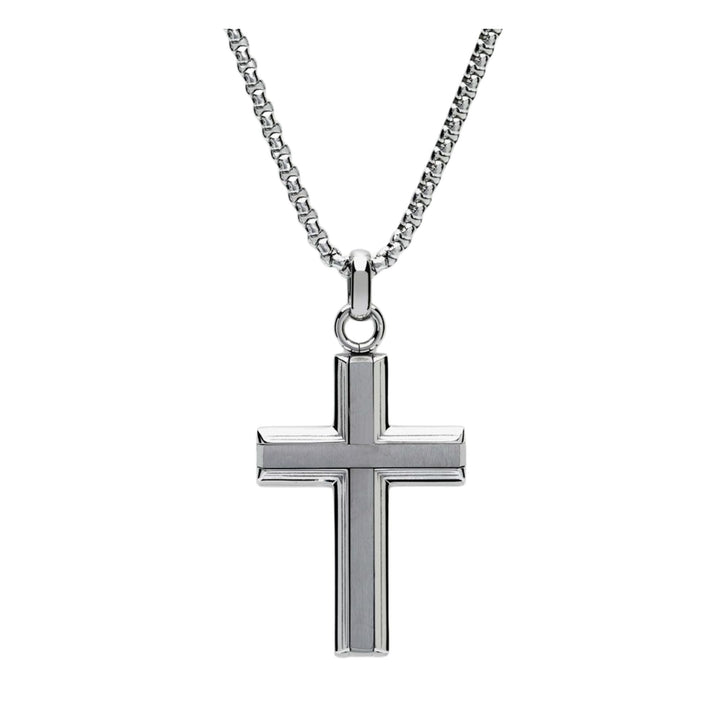 Unique & Co Polished Cross Stainless Steel Necklace