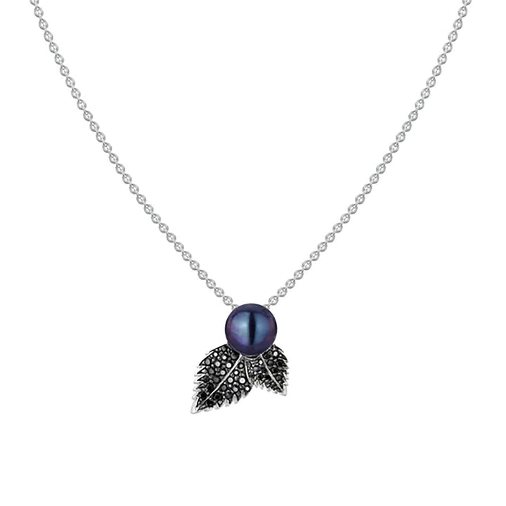 Shaun Leane Silver Blackthorn Pearl Leaf Pendant