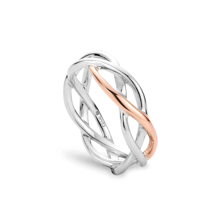 Clogau Eternal Love Weave Silver Ring (O)