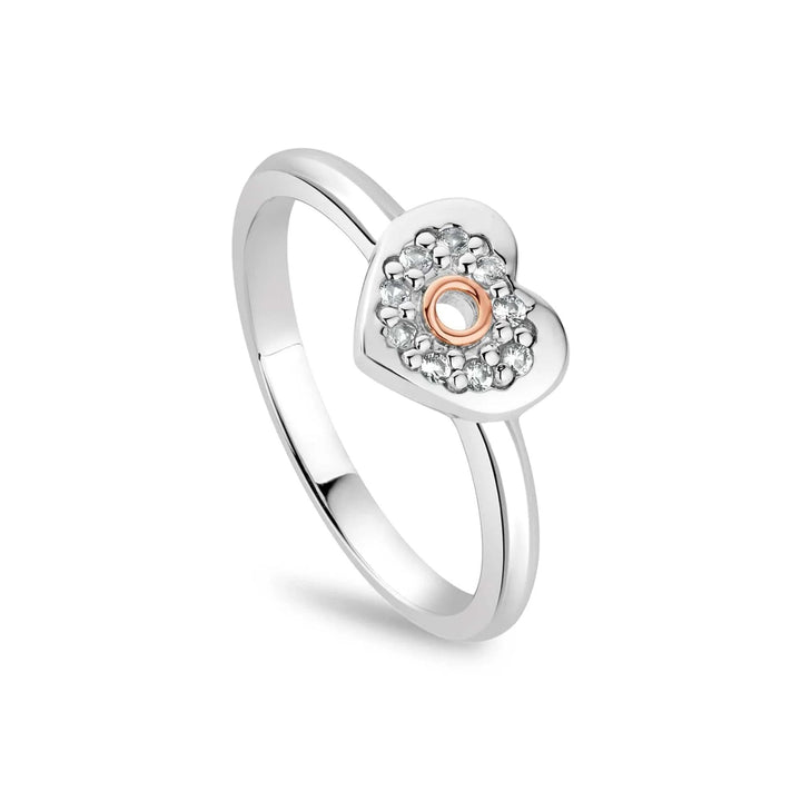 Clogau Cariad Sparkle Silver Ring (M) - Michael Jones Jeweller