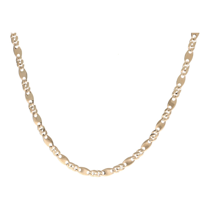 Fancy Curb and Oval 9ct Yellow Gold 45cm Chain - Michael Jones Jeweller