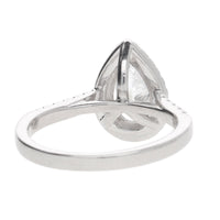 Pre-Owned Skye Pear Halo 0.60ct D SI1 Diamond Platinum Ring