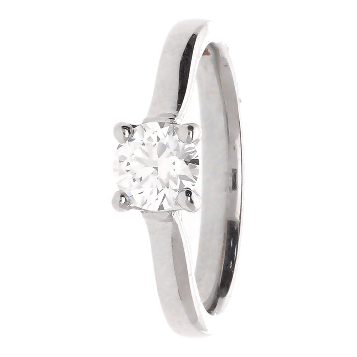 Pre-Owned Diamond 0.61ct Platinum Solitaire Ring - Michael Jones Jeweller