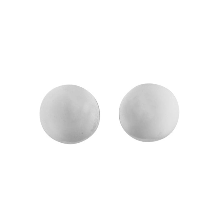 Silver Round Clip-On Earrings