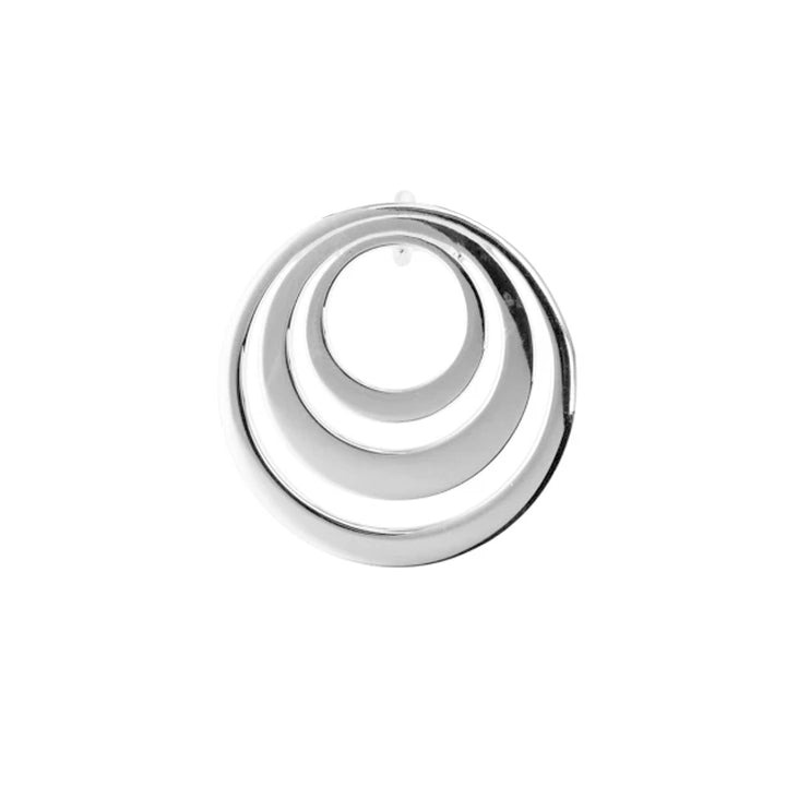 Silver Open Circular Whirlpool Pendant