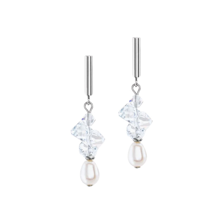 Coeur de Lion Dancing Earrings Crystals & Pearls - Michael Jones Jeweller