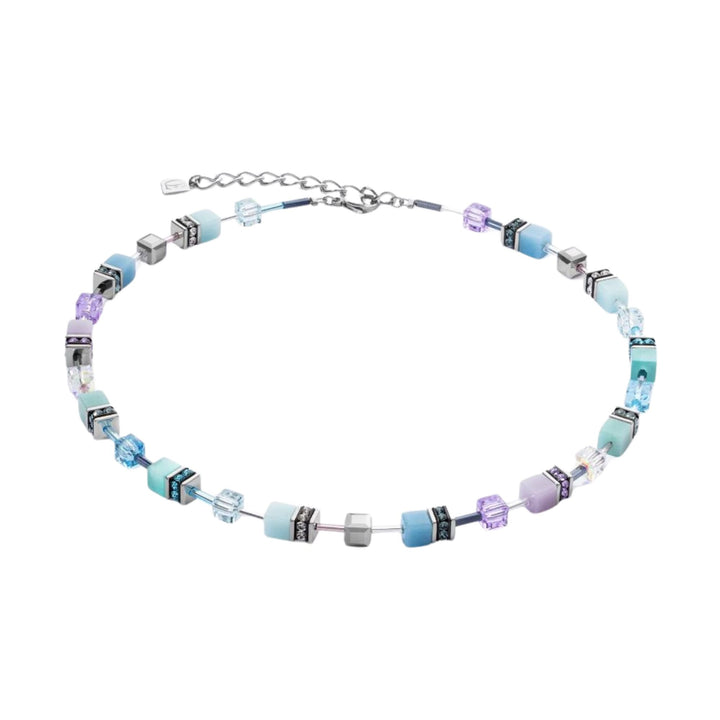 Coeur de Lion GeoCUBE® Iconic Necklace Aqua-Lilac