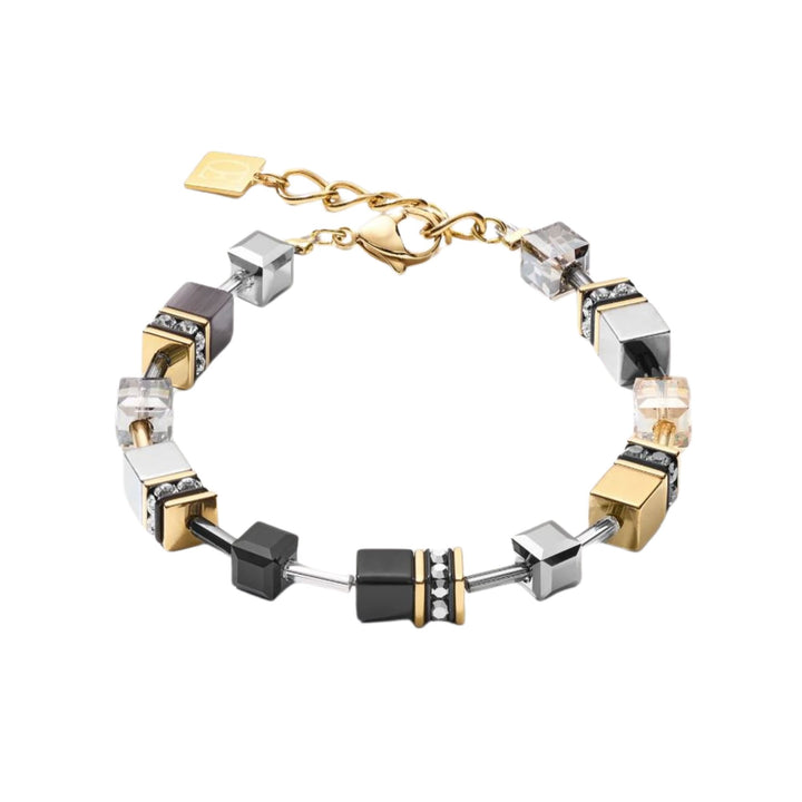 Coeur de Lion GEOCUBE® Bracelet Grey-Gold - Michael Jones Jeweller