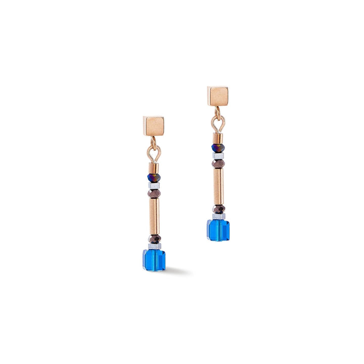 Coeur de Lion Cube Story Minimalistic Drop Earrings Multicolour-Autumn - Michael Jones Jeweller