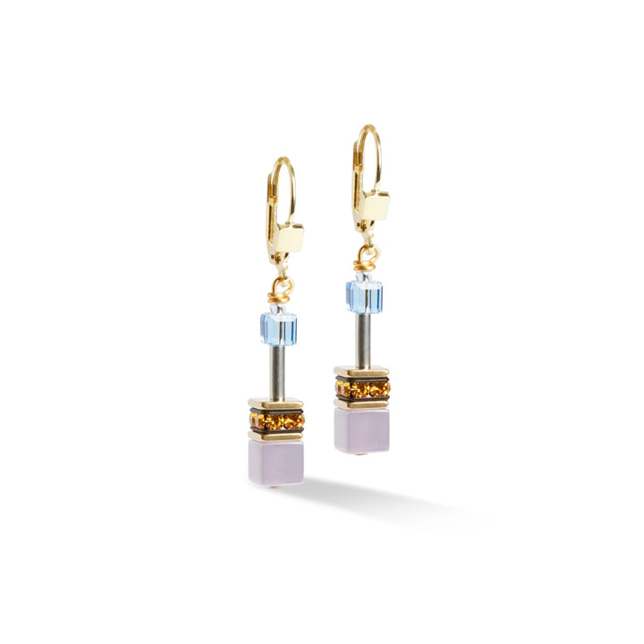 Coeur de Lion GeoCUBE® Iconic Festive Earrings Gold-Multicolour - Michael Jones Jeweller