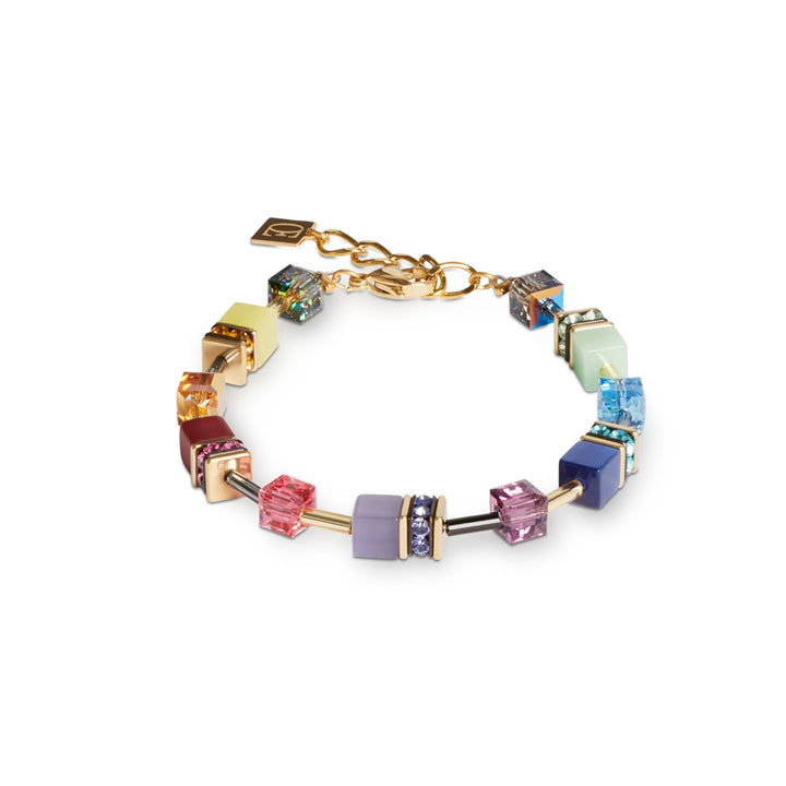 Coeur de Lion GeoCUBE® Iconic Festive Bracelet Gold-Multicolour - Michael Jones Jeweller