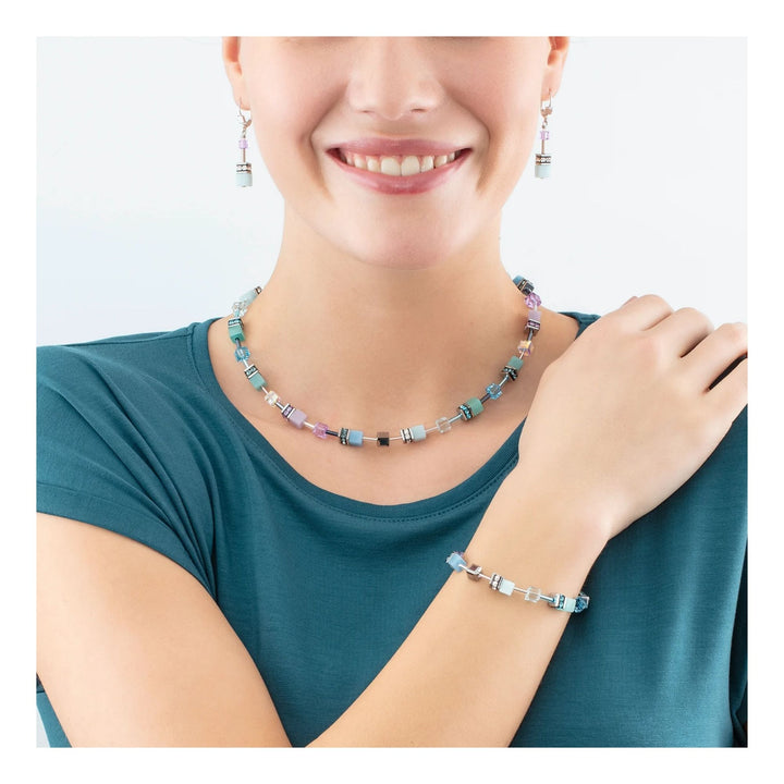 Coeur de Lion GeoCUBE® Iconic Bracelet Aqua-Lilac - Michael Jones Jeweller