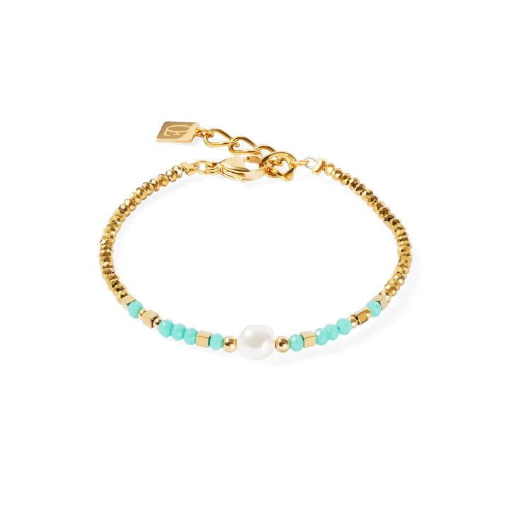 Coeur de Lion Lagoon Pearl Bracelet Gold-Mint - Michael Jones Jeweller