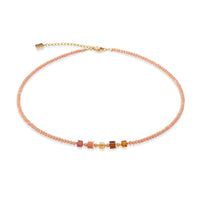 Coeur de Lion Joyful Colours Update Necklace Gold-Orange - Michael Jones Jeweller