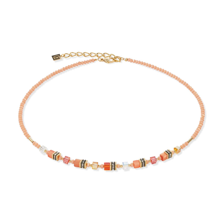 Coeur de Lion Necklace Mini Cubes Orange - Michael Jones Jeweller