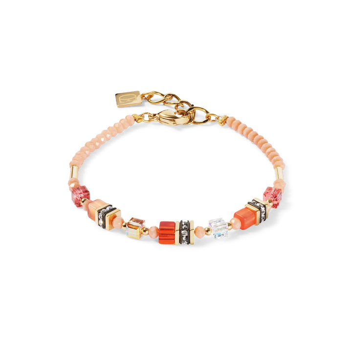 Coeur de Lion Mini Cube Bracelet Orange