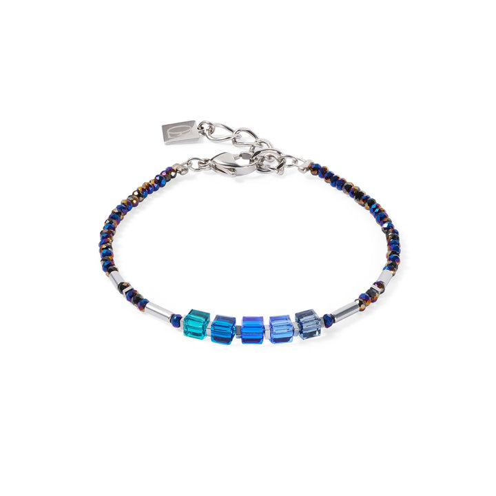 Coeur de Lion Cube Story Minimalistic Sparkling Bracelet Blue - Michael Jones Jeweller