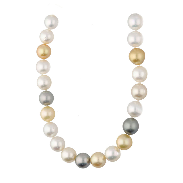 South Sea and Tahitian 12mm 32 Inch Pearl Necklace - Michael Jones Jeweller