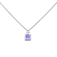 Tanzanite and Diamond 18ct White Gold Pendant