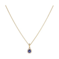 Sapphire and Diamond 18ct Yellow Gold Necklace - Michael Jones Jeweller