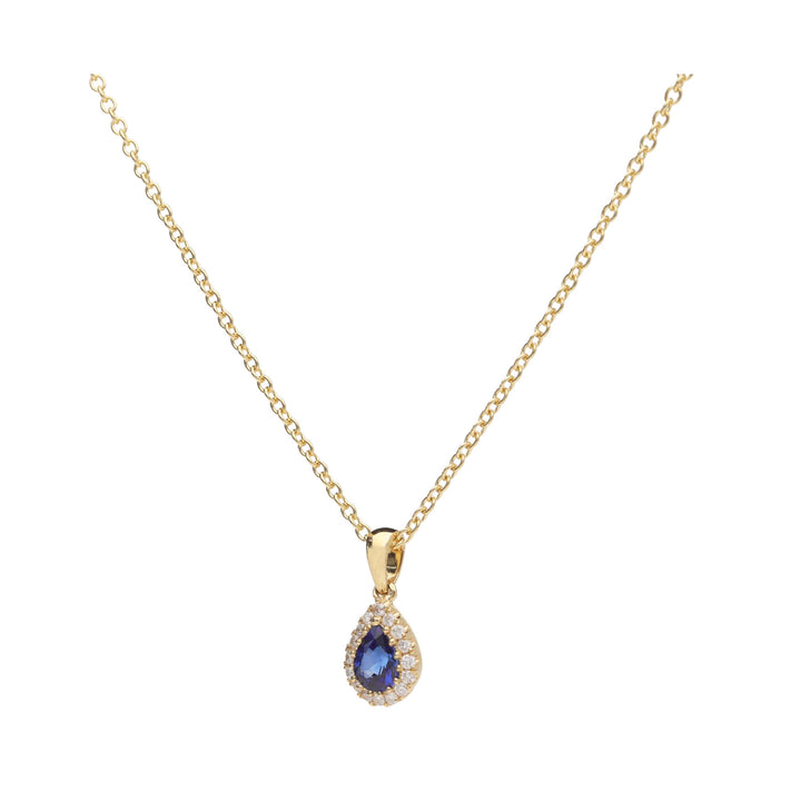 Sapphire and Diamond 18ct Yellow Gold Necklace - Michael Jones Jeweller