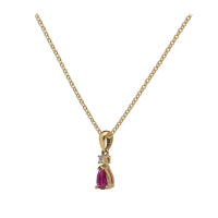 Diamond and Ruby 18ct Yellow Gold Necklace - Michael Jones Jeweller