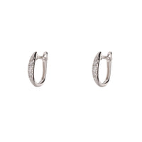 Diamond 0.15ct 18ct White Gold Hoop Earrings