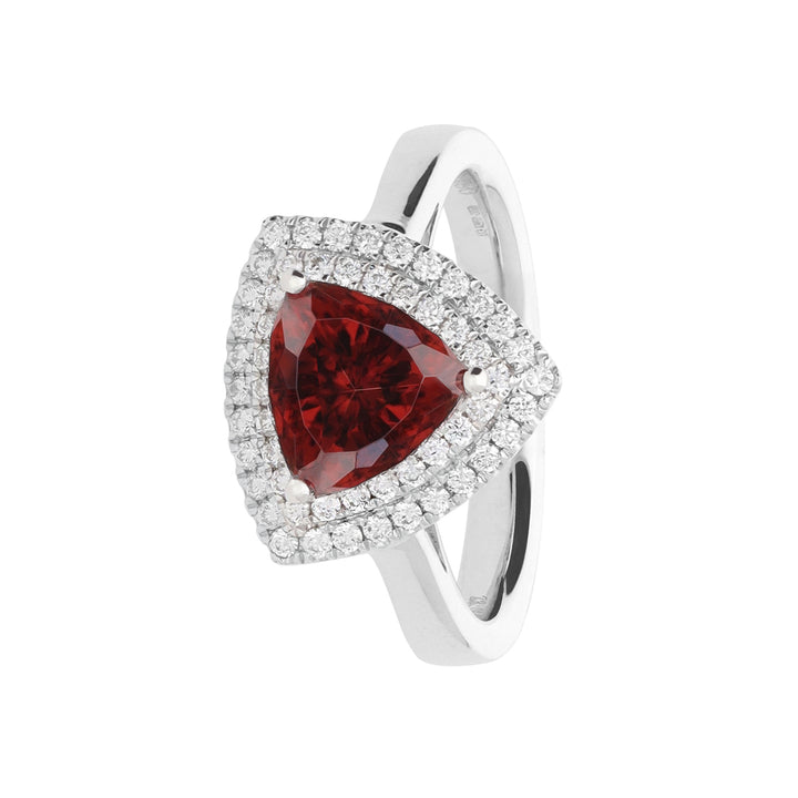 Zircon 3.06ct and Diamond Platinum Ring