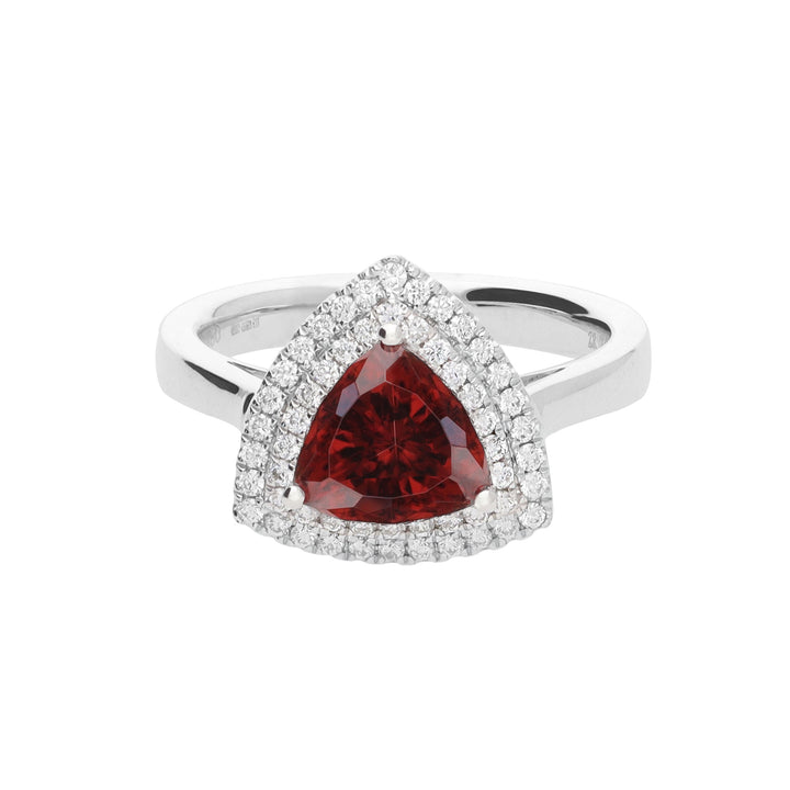 Zircon 3.06ct and Diamond Platinum Ring