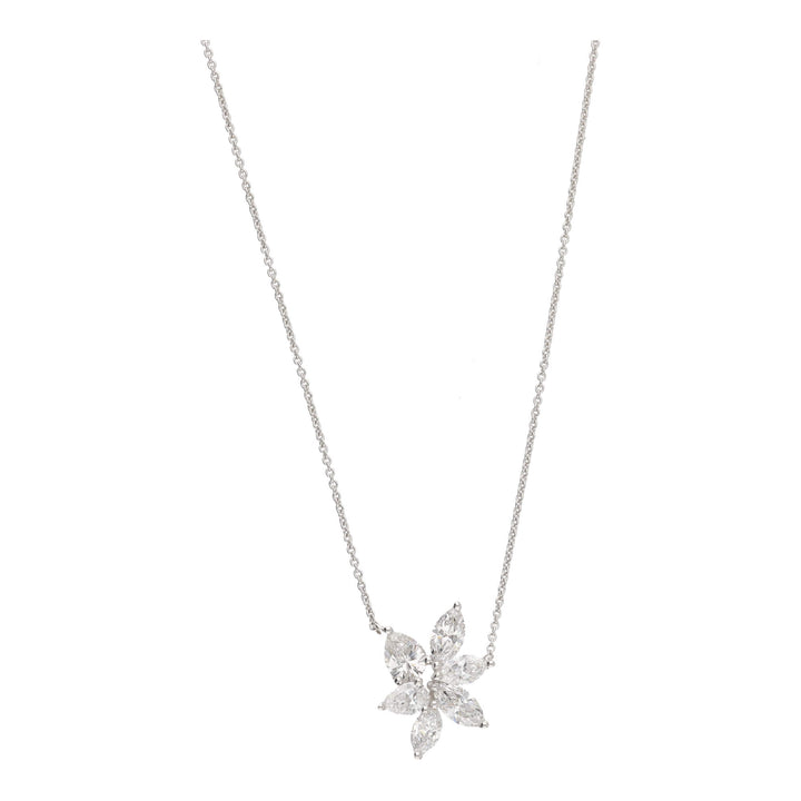 Diamond 1.18ct Starburst 18ct White Gold Necklace - Michael Jones Jeweller