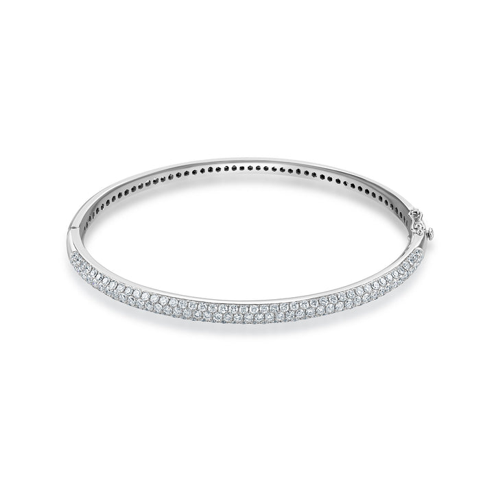 Diamond Set 18ct White Gold Bangle