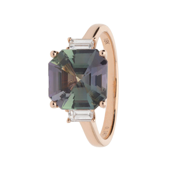 Bicolour Tanzanite and Diamond 18ct Rose Gold Ring - Michael Jones Jeweller