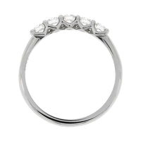 Diamond 1.60ct Platinum Five Stone Half Eternity Ring