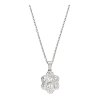 Diamond 0.75ct French Cut Platinum Knot Style Necklace - Michael Jones Jeweller