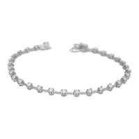 Diamond 1ct 18ct White Gold Line Bracelet - Michael Jones Jeweller