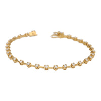 Diamond 1.00ct 18ct Yellow Gold Line Bracelet - Michael Jones Jeweller