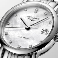 Longines ELEGANT COLLECTION 25mm Automatic Diamond Set Watch L43094876 - Michael Jones Jeweller