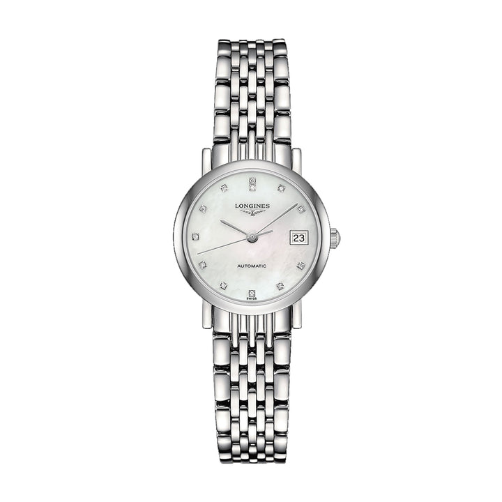 Longines ELEGANT COLLECTION 25mm Automatic Diamond Set Watch L43094876 - Michael Jones Jeweller